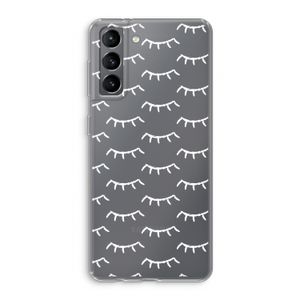 Wimpers: Samsung Galaxy S21 Transparant Hoesje