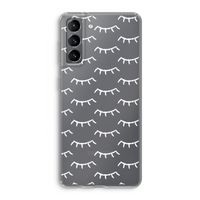 Wimpers: Samsung Galaxy S21 Transparant Hoesje