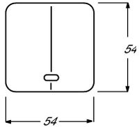 6545-212  - Cover plate for dimmer cream white 6545-212 - thumbnail