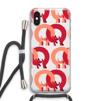 Dogs: iPhone XS Transparant Hoesje met koord