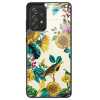 Samsung Galaxy A52s glazen hardcase - Sunflowers