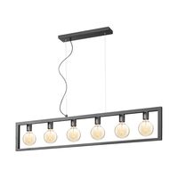 Home sweet home fito hanglamp 6L rechthoek vlak zwart