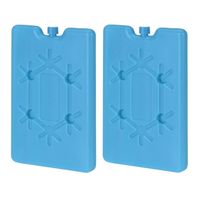 4x stuks Koelelementen 400 ml 10 x 16 cm blauw - Koelelementen