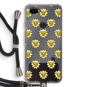 Leeuwenkoppen: Pixel 3a Transparant Hoesje met koord