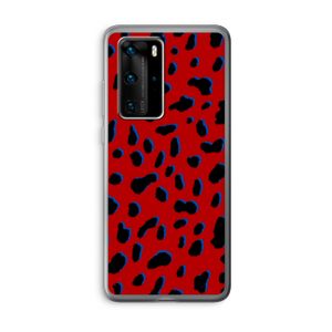 Red Leopard: Huawei P40 Pro Transparant Hoesje