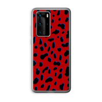 Red Leopard: Huawei P40 Pro Transparant Hoesje