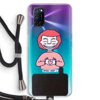 Hartje: Oppo A52 Transparant Hoesje met koord