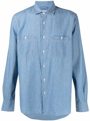 ASPESI chemise en jean à boutonnière - Bleu