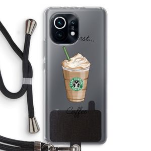 But first coffee: Xiaomi Mi 11 Transparant Hoesje met koord