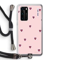 Hartjes: Huawei P40 Transparant Hoesje met koord
