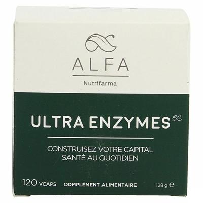 Nutrifarma Alfa Ultra Enzymes Voedingssupplement Spijsvertering 120 Vcaps