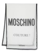 Moschino écharpe à logo imprimé - Blanc