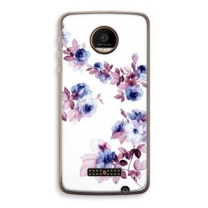 Waterverf bloemen: Motorola Moto Z Force Transparant Hoesje