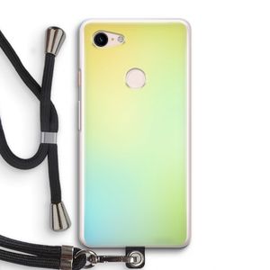 Minty mist pastel: Pixel 3 Transparant Hoesje met koord