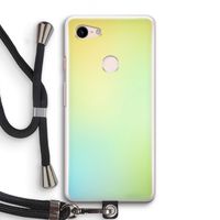 Minty mist pastel: Pixel 3 Transparant Hoesje met koord