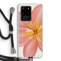 Pink Ellila Flower: Samsung Galaxy S20 Ultra Transparant Hoesje met koord