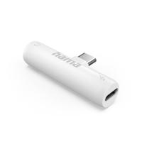 Hama Audio Adapter USB C-3.5 mm Jack USB-C PD Oplaadfunctie Wit