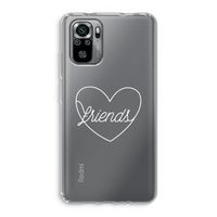 Friends heart pastel: Xiaomi Redmi Note 10S Transparant Hoesje