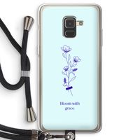 Bloom with grace: Samsung Galaxy A8 (2018) Transparant Hoesje met koord