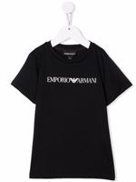 Emporio Armani Kids t-shirt à logo imprimé - Bleu