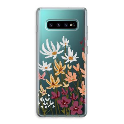 Painted wildflowers: Samsung Galaxy S10 Plus Transparant Hoesje