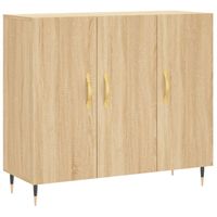 vidaXL Dressoir 90x34x80 cm bewerkt hout sonoma eikenkleurig