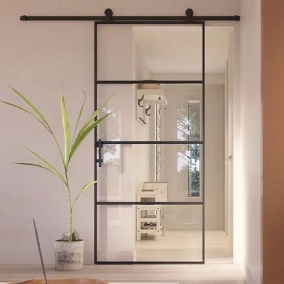 Loftdeur Industriële Slimline schuifdeur met slank elegant frame
