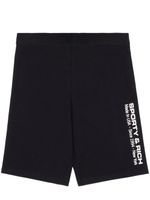 Sporty & Rich short de cyclisme à logo imprimé - Noir