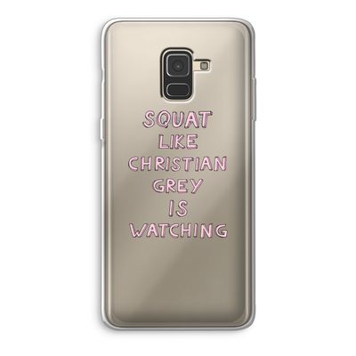 Christian Grey: Samsung Galaxy A8 (2018) Transparant Hoesje