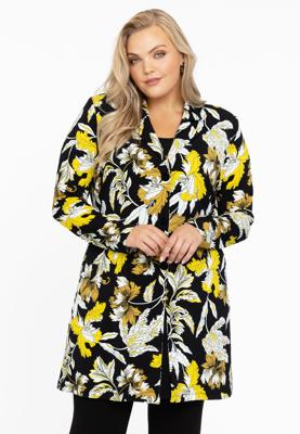 Yoek Blazer lang | Zwart | Maat 46/48