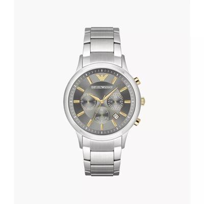 Emporio Armani heren AR11047 zilver roestvrij staal Japans modehorloge