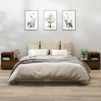 Nachtkastjes 2 st 60x34x51 cm massief grenenhout honingbruin - thumbnail
