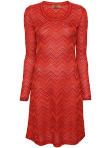 Missoni robe courte à motif zig-zag - Rouge