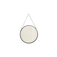 Spiegel rond metaal zwart