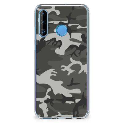 Huawei P30 Lite Doorzichtige Silicone Hoesje Army Light Huawei P30 Lite Doorzichtige Silicone Hoesje Army Light