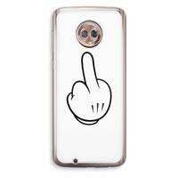 Middle finger white: Motorola Moto G6 Transparant Hoesje
