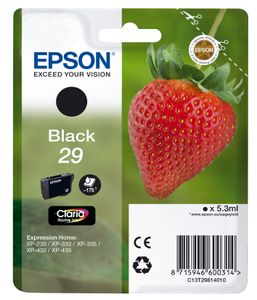 Epson Strawberry 29 K inktcartridge 1 stuk(s) Origineel Normaal rendement Zwart