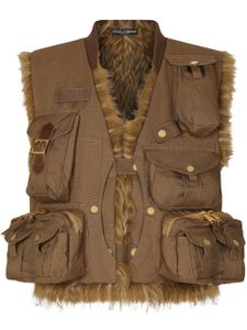 Dolce & Gabbana gilet à poches multiples - Marron