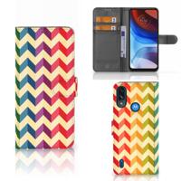 Motorola Moto E7i Power | E7 Power | Telefoon Hoesje | Zigzag Multi Color