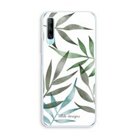 Tropical watercolor leaves: Huawei P Smart Pro Transparant Hoesje