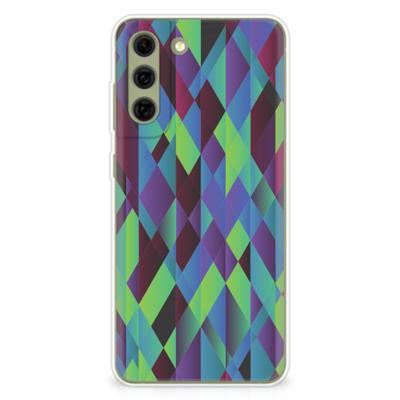 Samsung Galaxy S21FE | TPU Hoesje | Abstract Green Blue