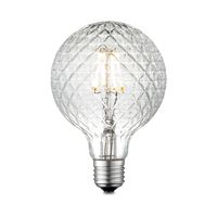 Edison Vintage E27 LED filament lichtbron Globe | G95 Deco | Retro LED lamp | 9.5/9.5/13.5cm | Helder | geschikt voor E27 fitting | Dimbaar | 4W 440lm 3000K | warm wit licht