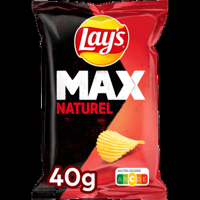 Lay&apos;s Max Ribbel Chips Naturel 40 gr bij Jumbo