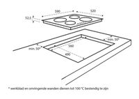 Inventum IKI6010 kookplaat Zwart, Roestvrijstaal Ingebouwd Inductiekookplaat zones 4 zone(s) - thumbnail