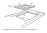 Inventum IKI6010 kookplaat Zwart, Roestvrijstaal Ingebouwd Inductiekookplaat zones 4 zone(s) - thumbnail