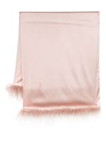 STYLAND ostrich-feather satin scarf - Rose