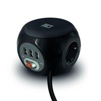 ACT AC2400 Stekkerdoos + USB-A ACT AC2400 Stekkerdoos + USB-A