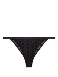 Karl Lagerfeld tanga à motif monogrammé - Noir