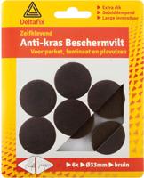 Anti-krasvilt rond 33mm bruin 6st - Deltafix