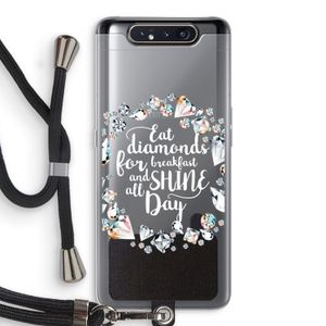 Diamonds: Samsung Galaxy A80 Transparant Hoesje met koord